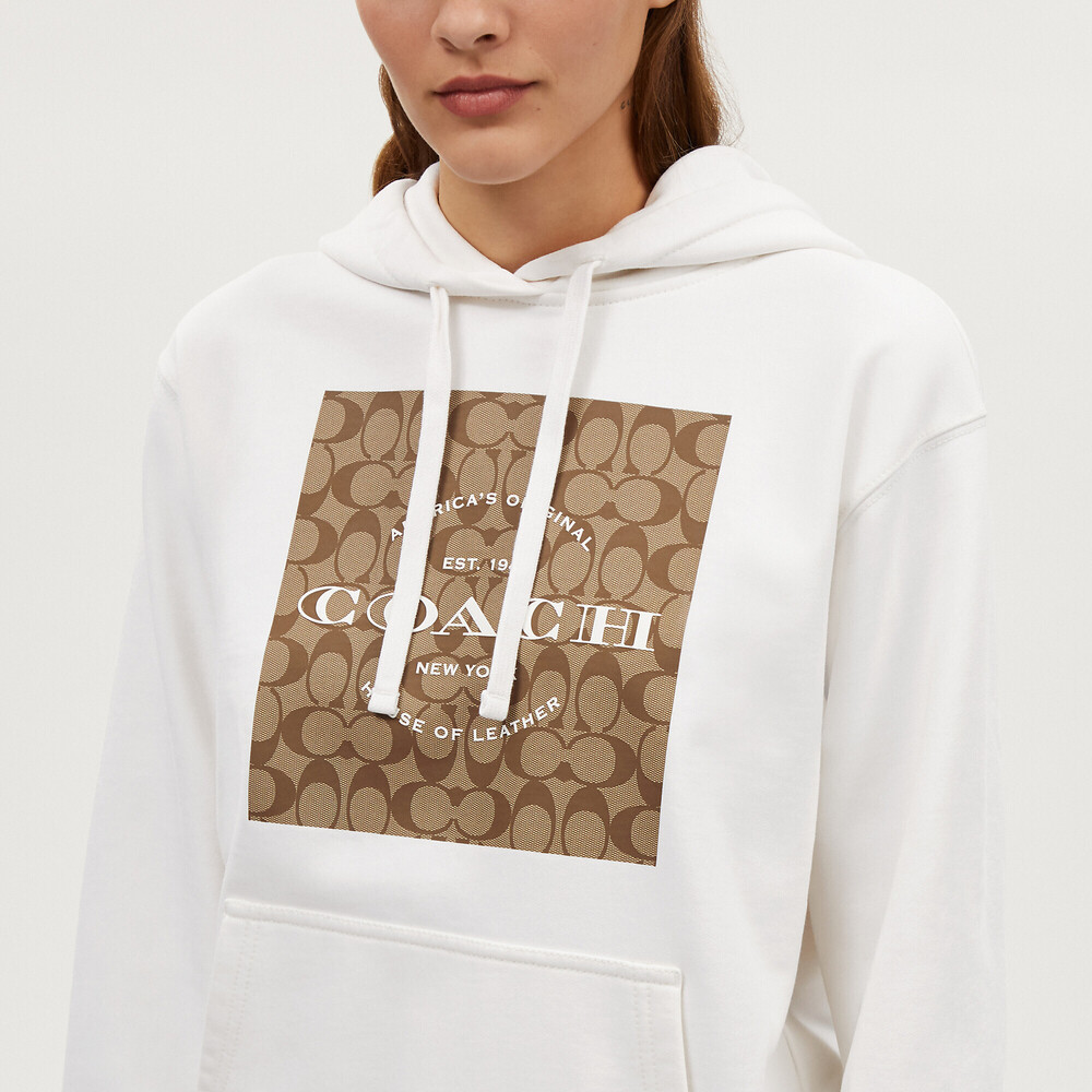 Coach Outlet Signature Square Hoodie - Picture 3 of 3